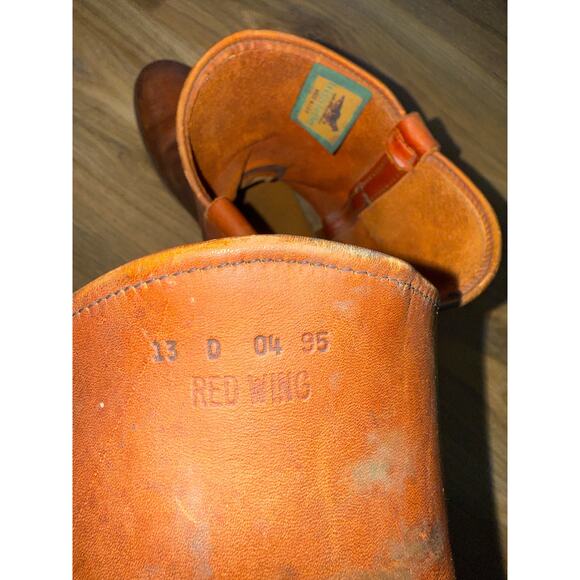 Vintage Red Wing Irish Setter Made in the USA Pull On Leather Work Boots -Sz 13D - Picture 11 of 12